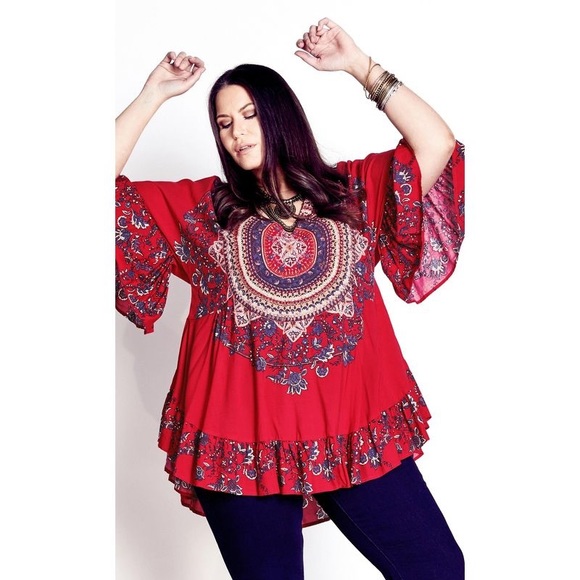 Aveology 100% Viscose Gorgeous Flattering & Lightweight Boho Tunic Plus Sz 14/16 - Picture 1 of 10